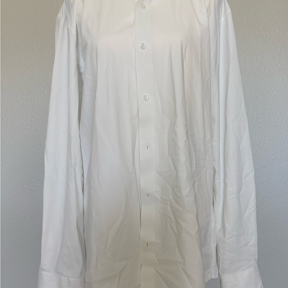 Classic White Men's Dress Shirt